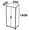Coat Cupboard - BCDC 18/6 - 500 x 600 x 1800 H